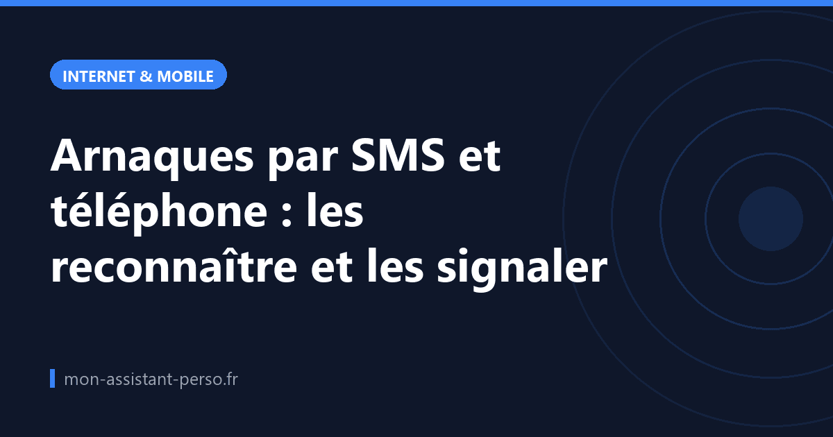 Arnaques par SMS et téléphone : les reconnaître et les signaler