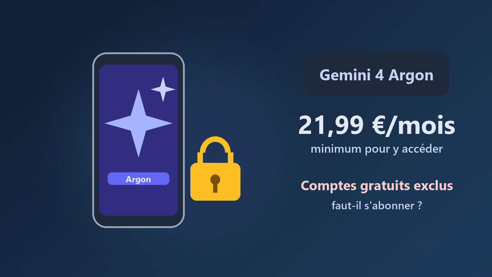 Gemini 4 Argon : le nouveau modèle de Google réservé aux abonnés payants, faut-il payer 21,99 € par mois ?