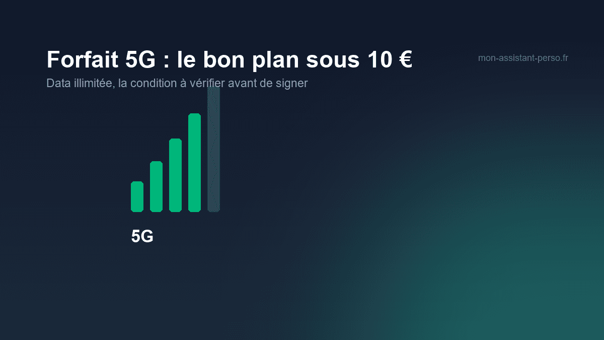 Ce forfait 5G passe sous les 10 euros avec la data illimitée : la condition à connaître