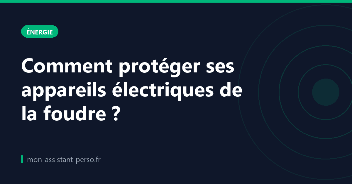Comment protéger ses appareils électriques de la foudre ?
