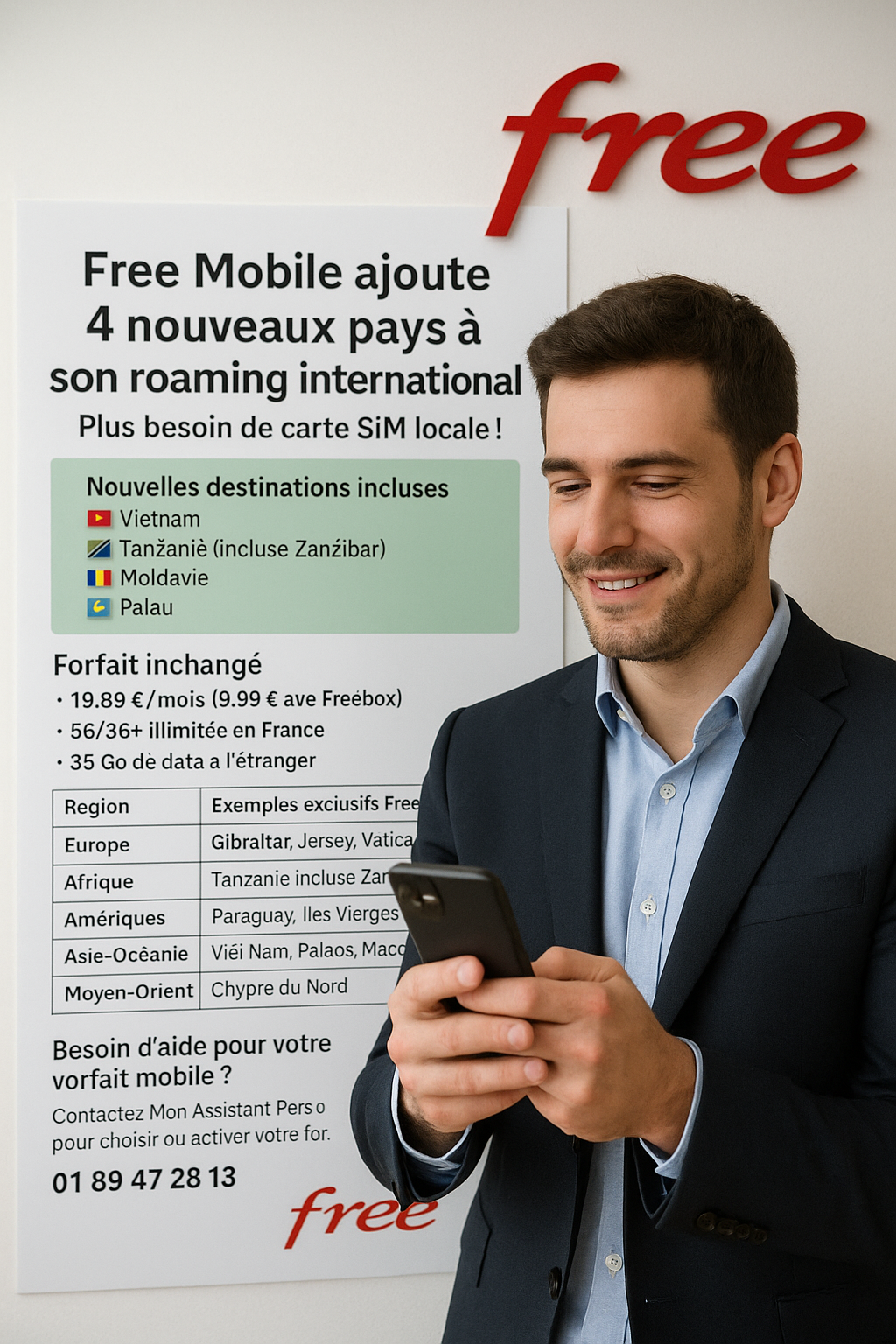 Free Mobile ajoute 4 nouveaux pays à son roaming international – Plus besoin de carte SIM locale !